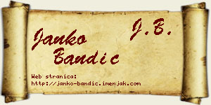 Janko Bandić vizit kartica